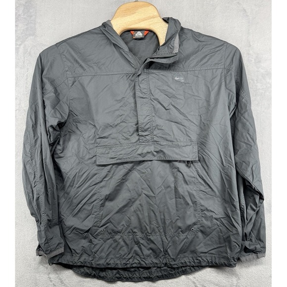 Vintage 90s Nike ACG Jacket Gray 1/2 Zip Windbreaker Anorak Pullover Men's M‎ - Picture 1 of 7